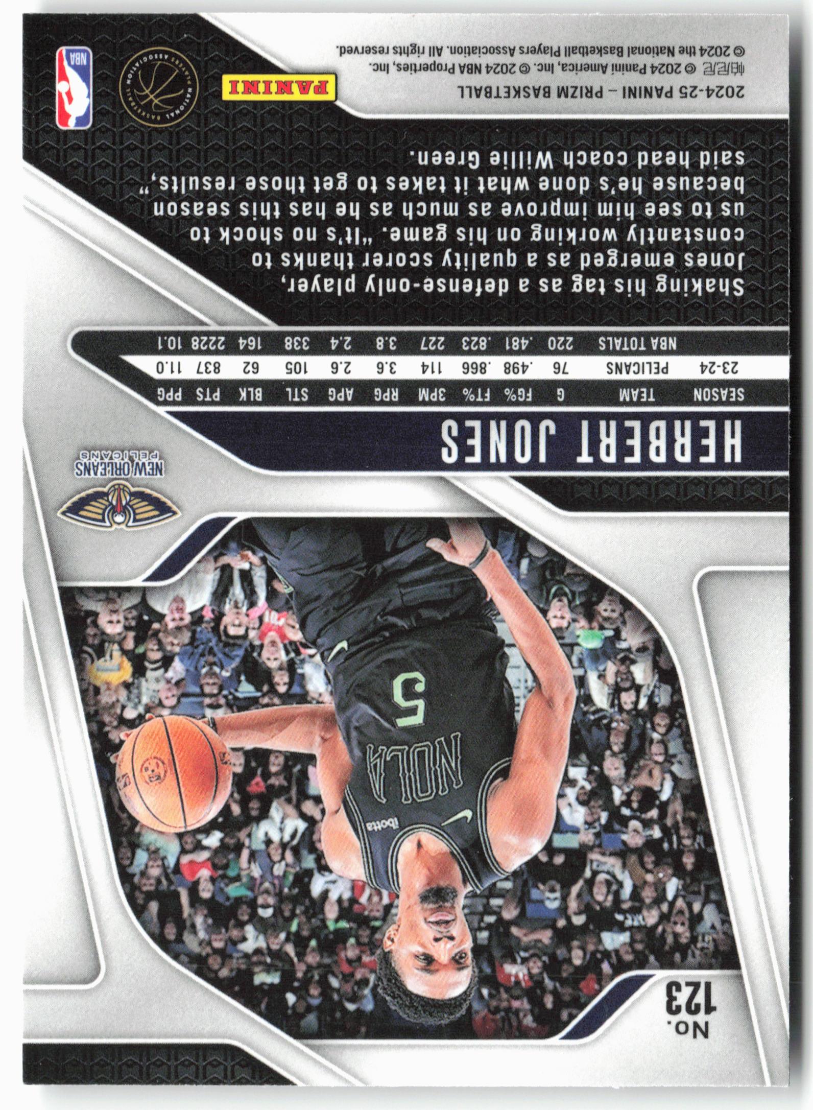 2024-25 Panini Prizm #123 Herbert Jones