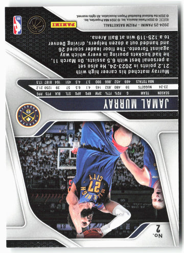 
2024-25 Panini Prizm #2 Jamal Murray