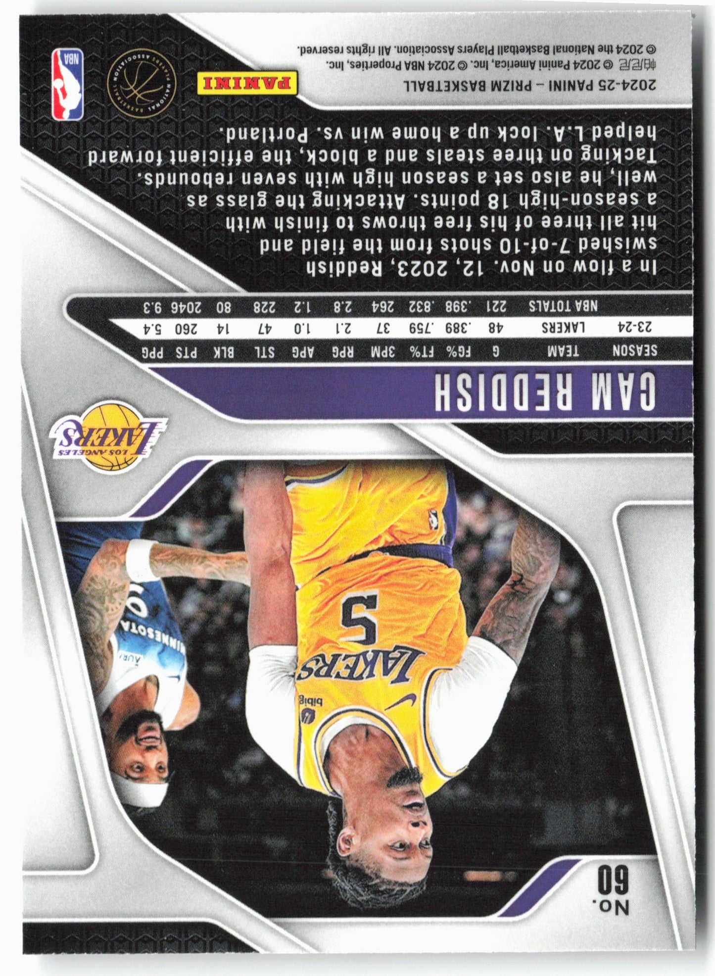 2024-25 Panini Prizm #60 Cam Reddish