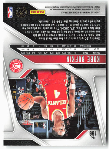 
2024-25 Panini Prizm #166 Kobe Bufkin