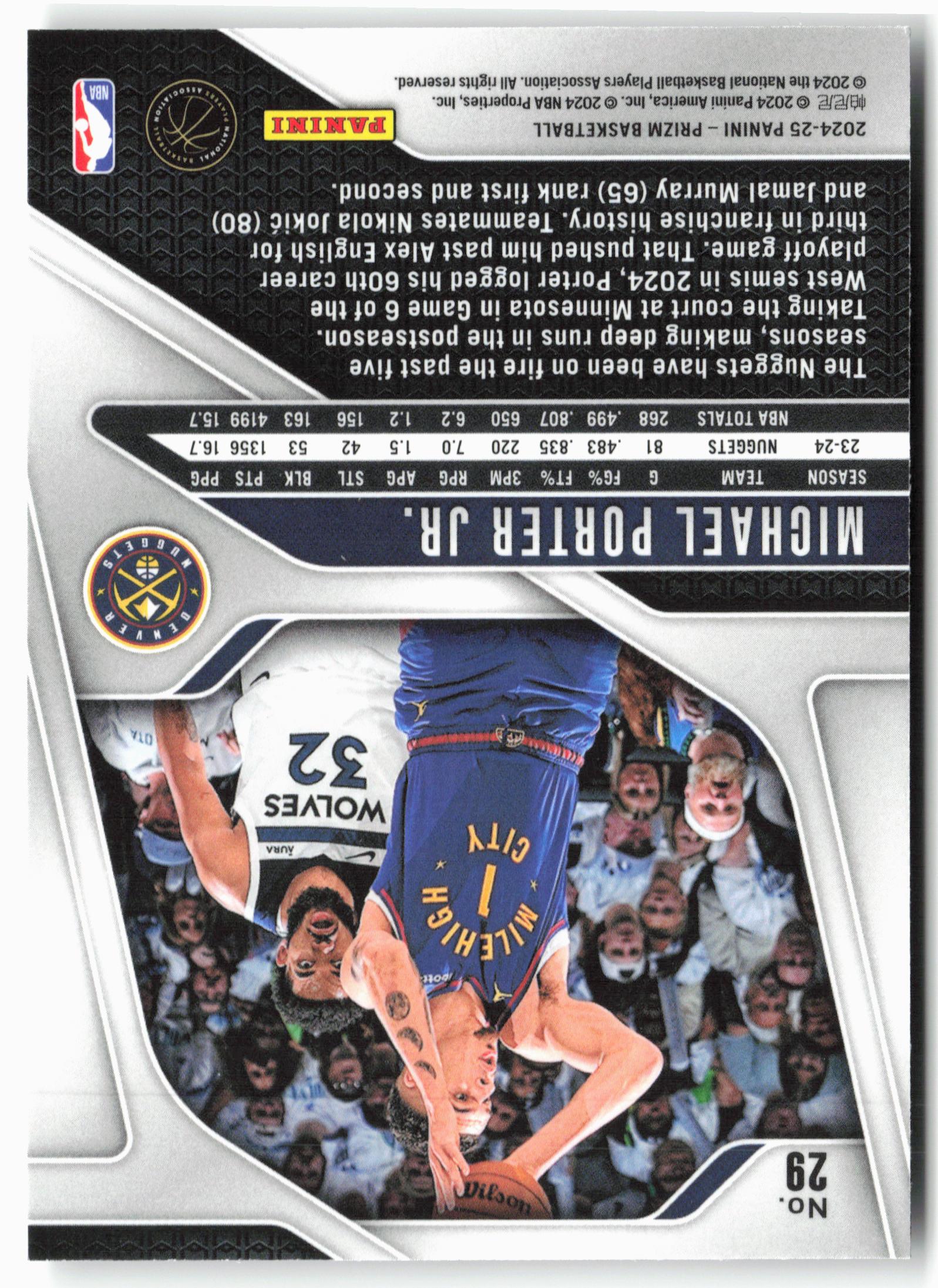 2024-25 Panini Prizm #29 Michael Porter Jr.