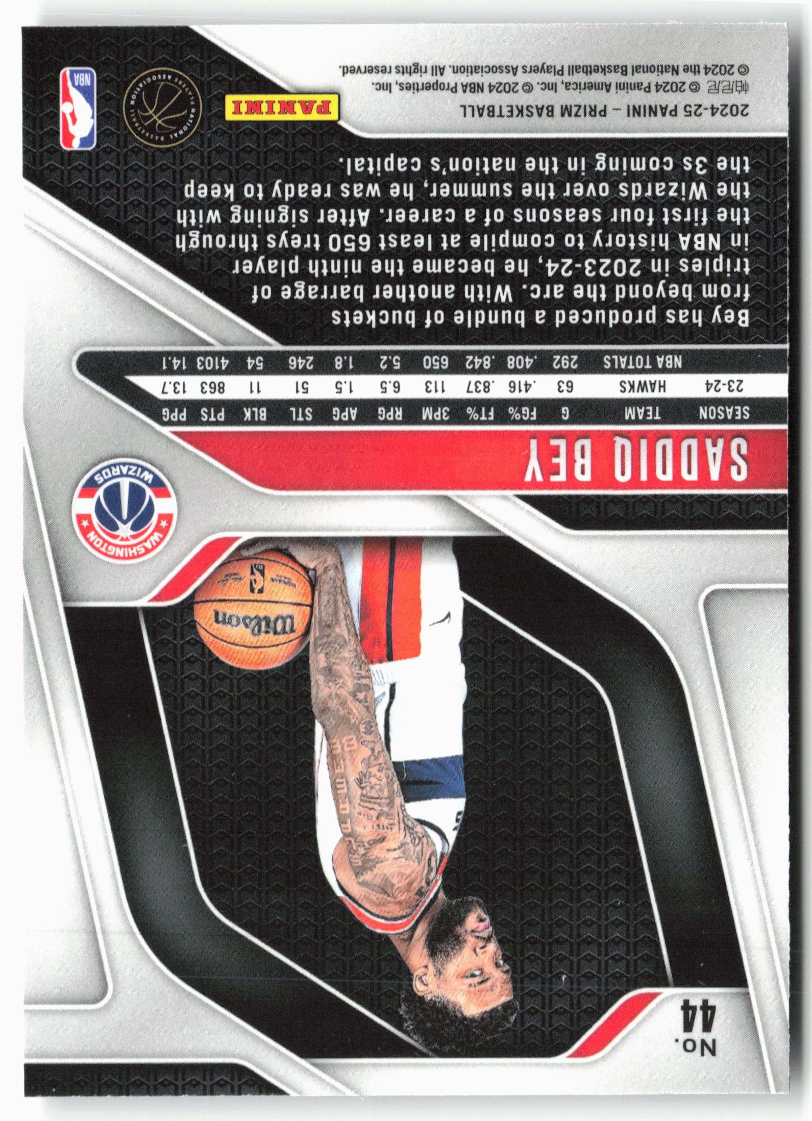 2024-25 Panini Prizm #44 Saddiq Bey