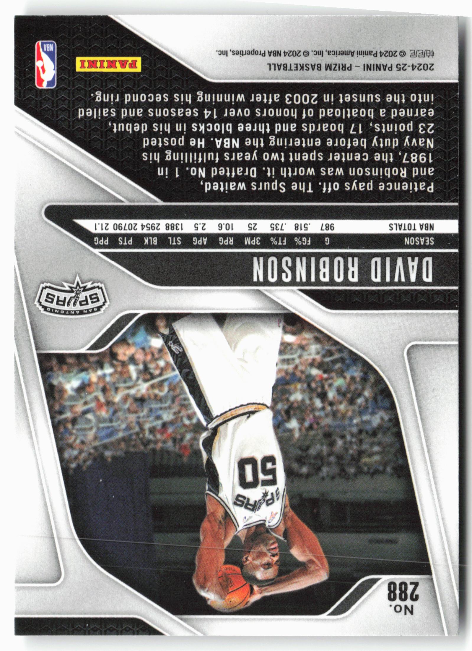 2024-25 Panini Prizm #288 David Robinson