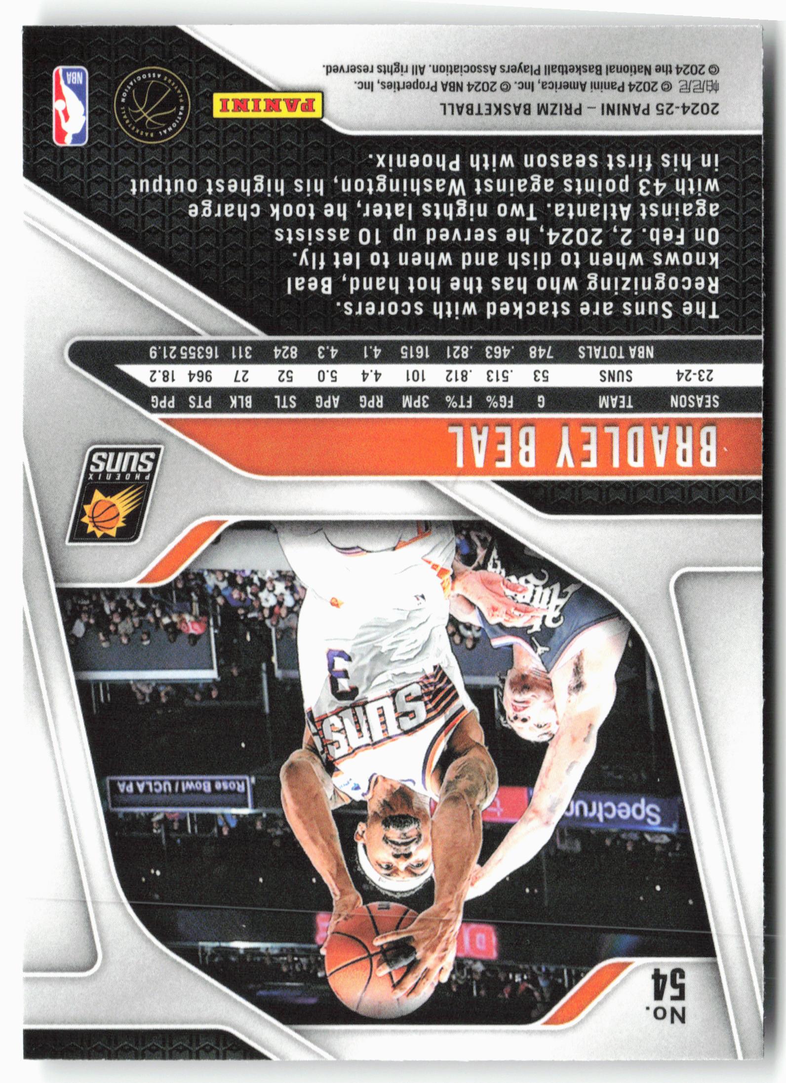 2024-25 Panini Prizm #54 Bradley Beal