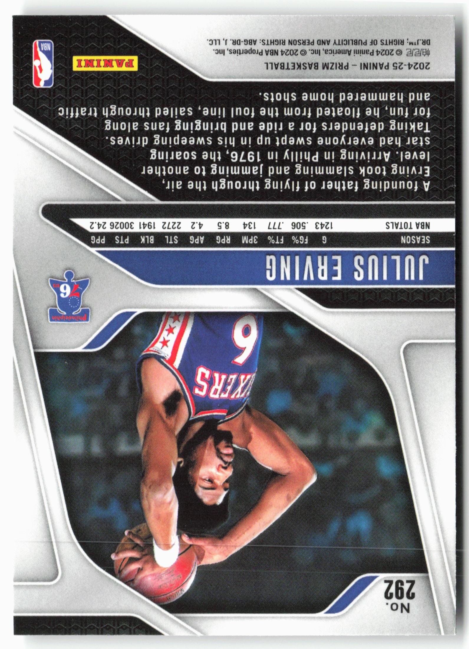 2024-25 Panini Prizm #292 Julius Erving