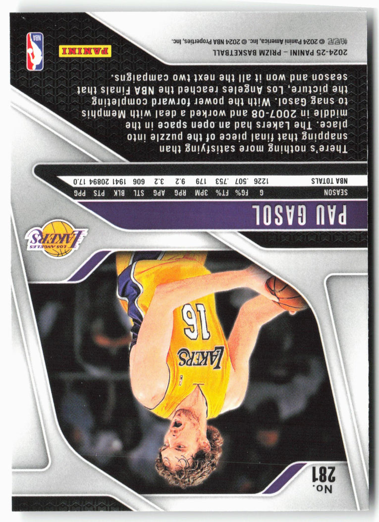 2024-25 Panini Prizm #281 Pau Gasol