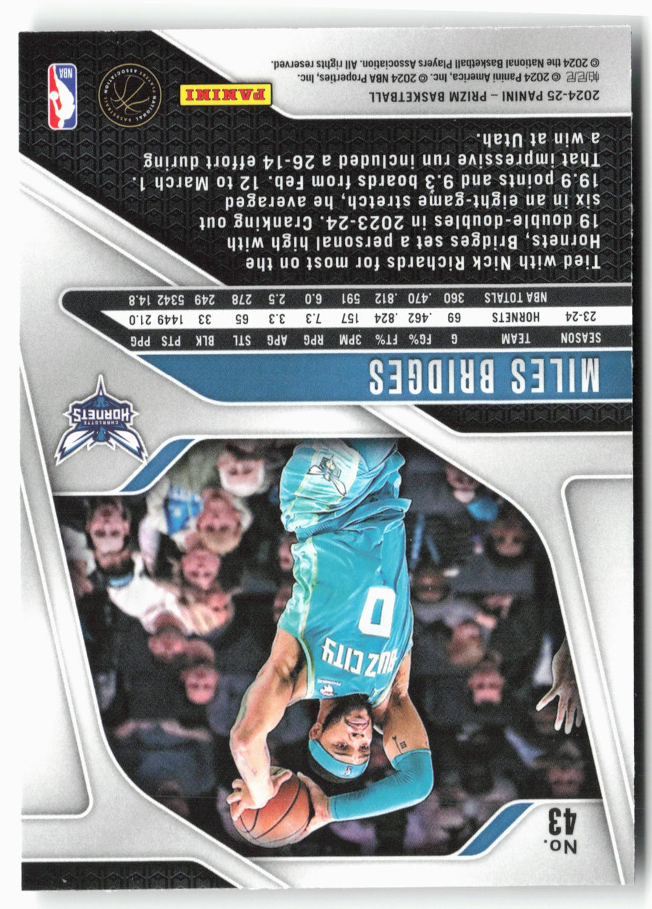 2024-25 Panini Prizm #43 Miles Bridges