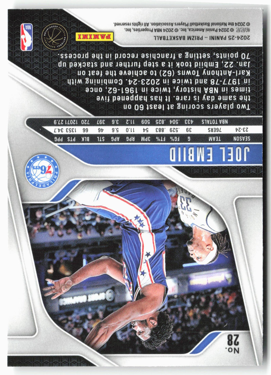 2024-25 Panini Prizm #28 Joel Embiid