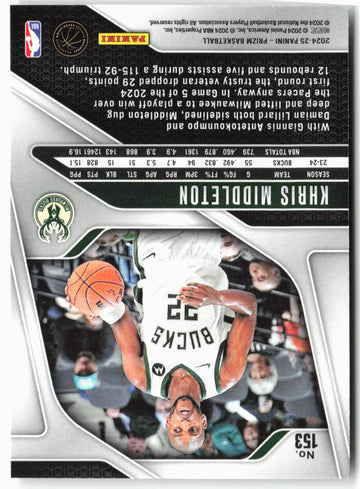 
2024-25 Panini Prizm #153 Khris Middleton
