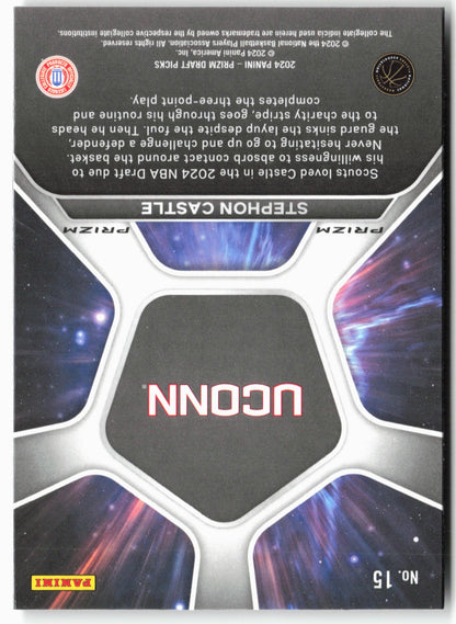 2024 Panini Prizm Draft Picks #15 Stephon Castle Deep Space Prizms Ice