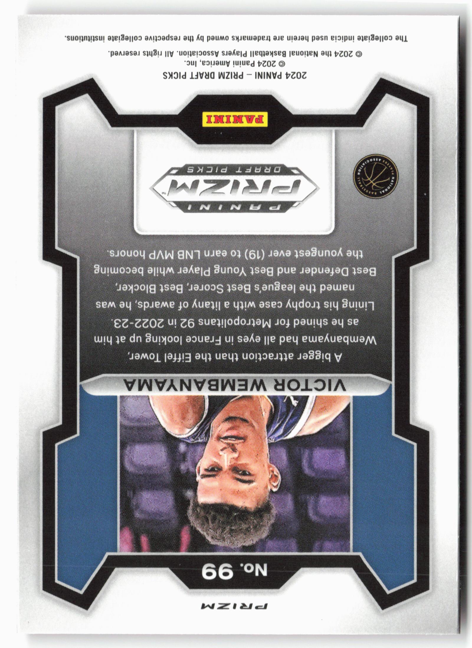 2024 Panini Prizm Draft Picks #99 Victor Wembanyama Prizms Red Ice
