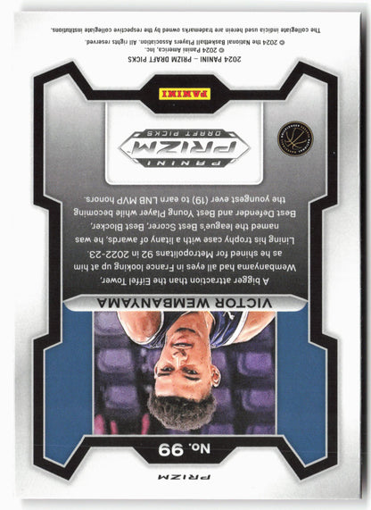 2024 Panini Prizm Draft Picks #99 Victor Wembanyama Prizms Red Ice