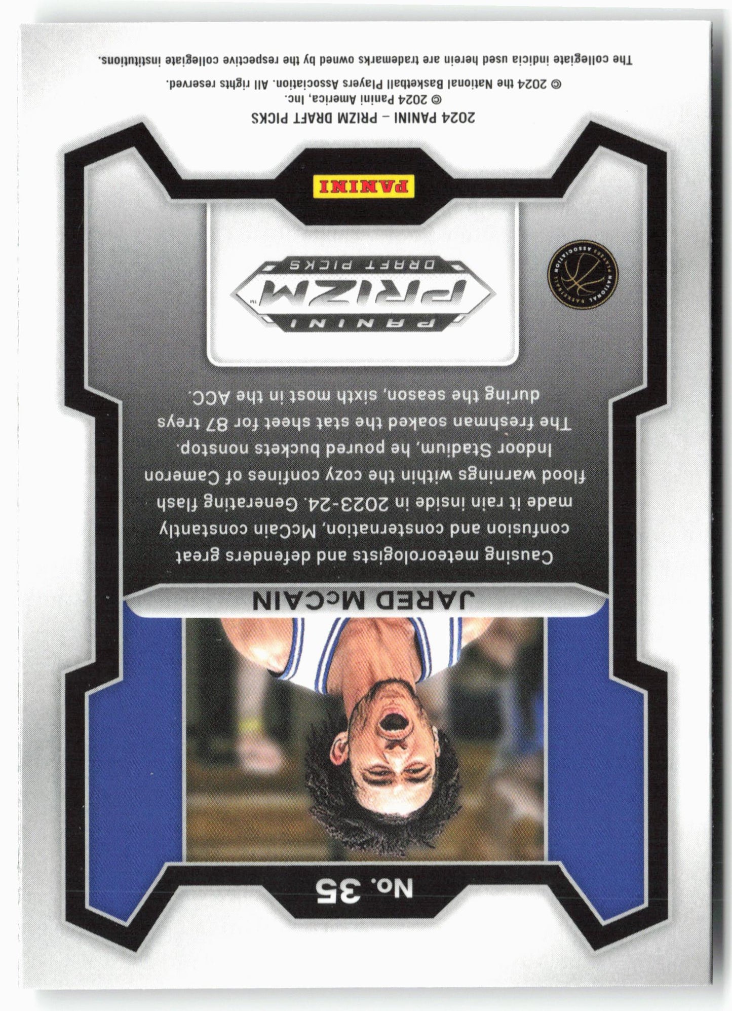 2024 Panini Prizm Draft Picks #35 Jared McCain