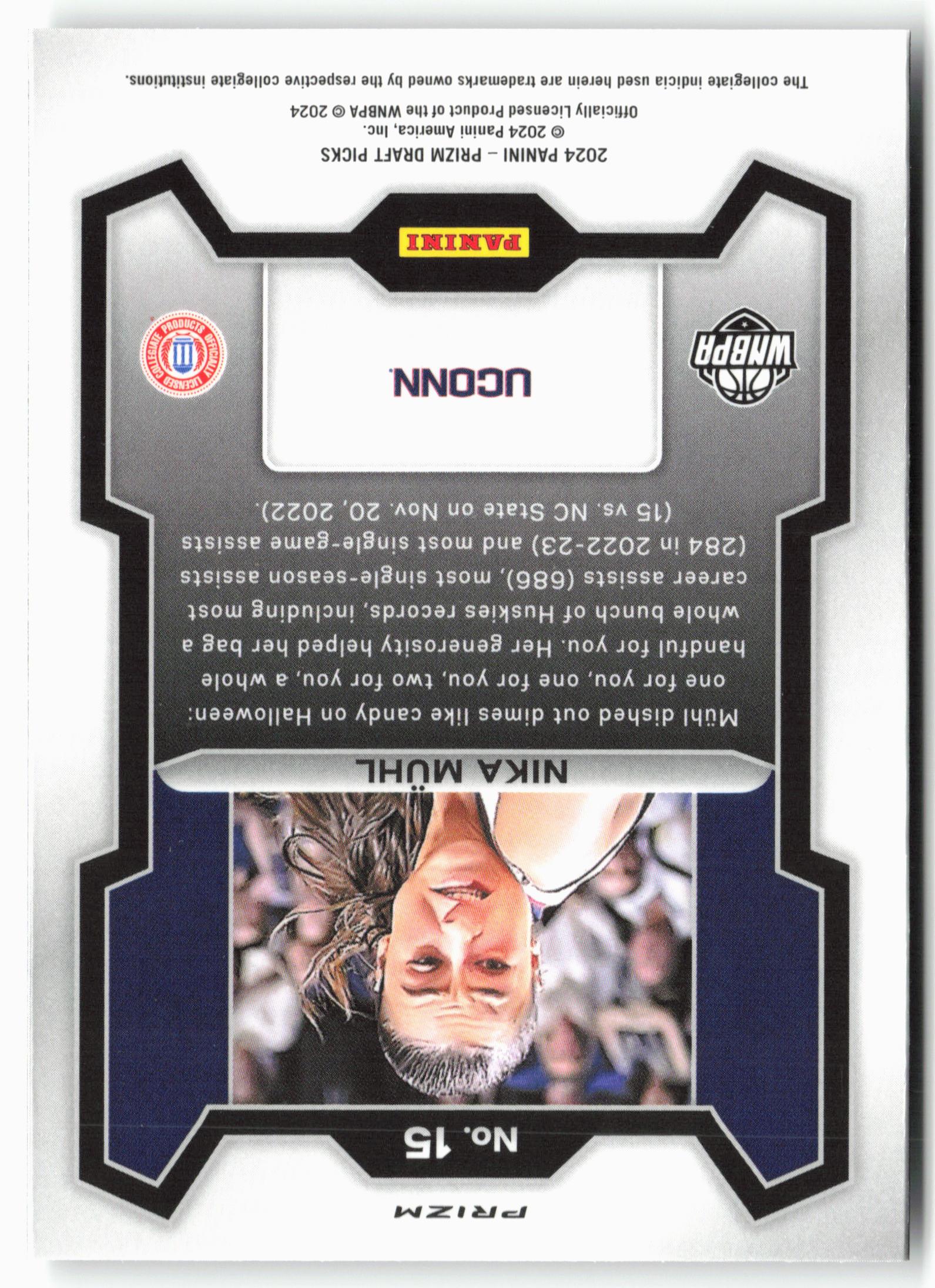 2024 Panini Prizm Draft Picks #15 Nika Mühl Prizms Silver