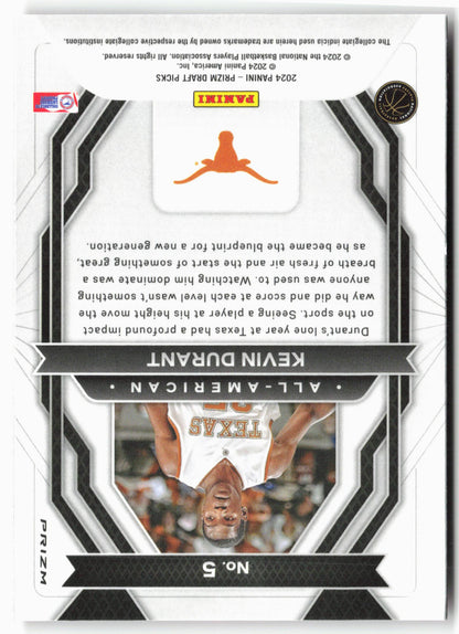 2024 Panini Prizm Draft Picks #5 Kevin Durant All-American Prizms Red Ice