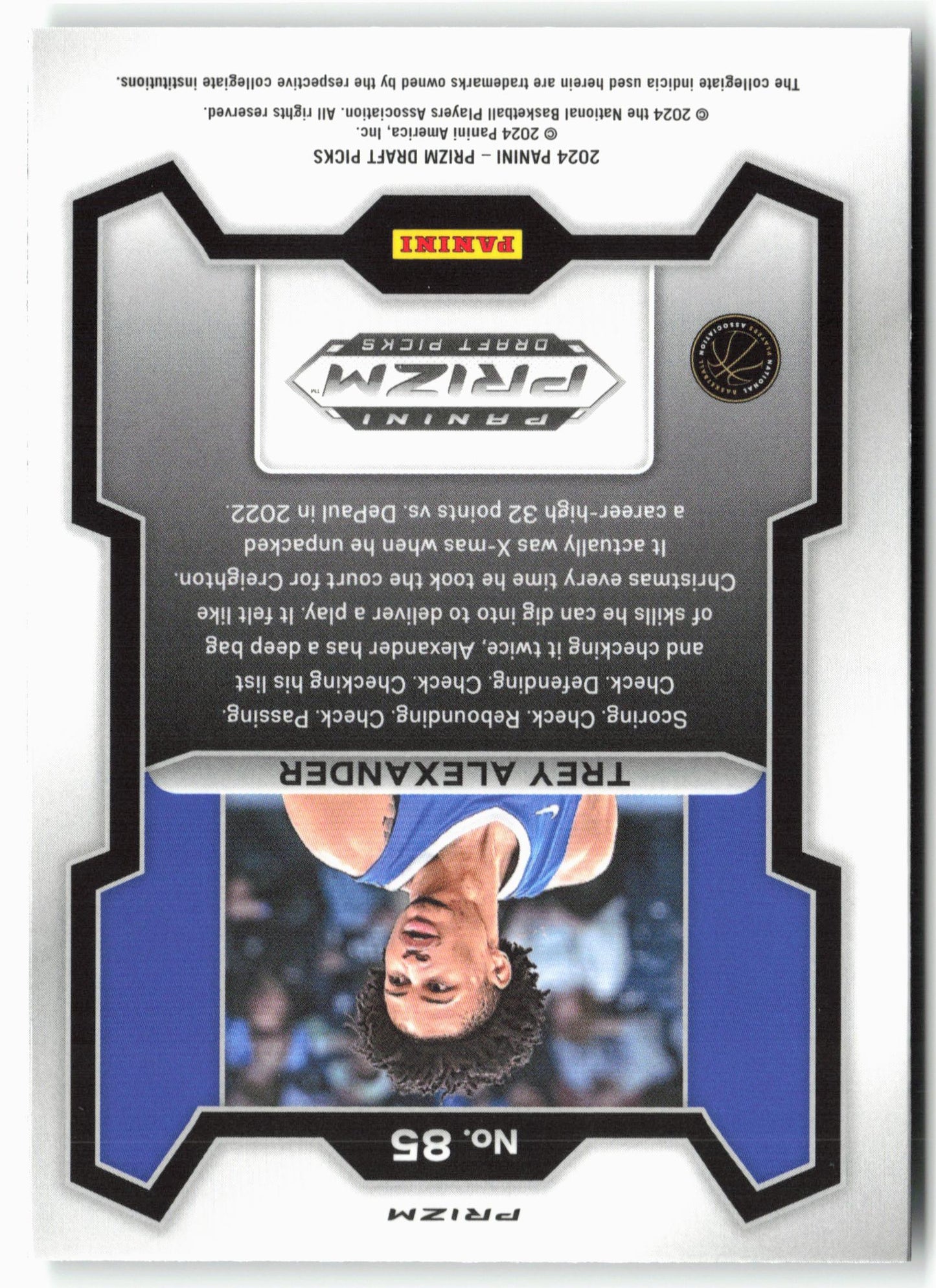 2024 Panini Prizm Draft Picks #85 Trey Alexander Prizms Green