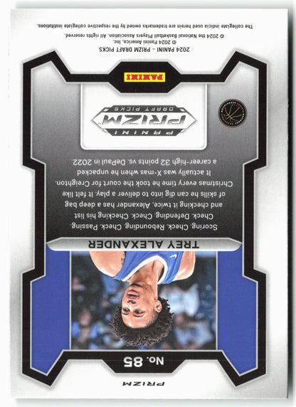 2024 Panini Prizm Draft Picks #85 Trey Alexander Prizms Green