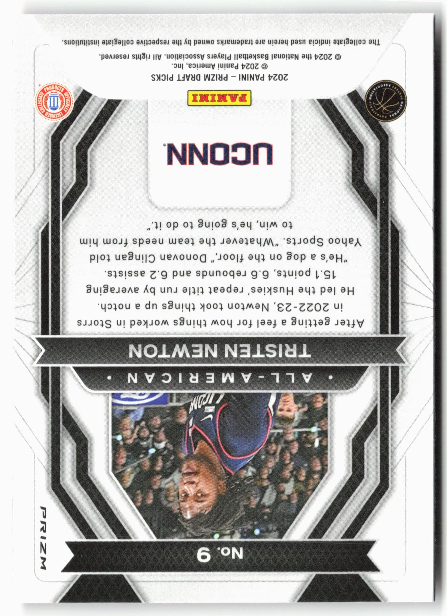 2024 Panini Prizm Draft Picks #9 Tristen Newton All-American Prizms Red Ice