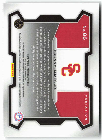 2024 Panini Prizm Draft Picks #86b Bronny James Jr.