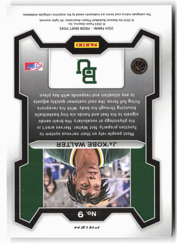 
2024 Panini Prizm Draft Picks #9 Ja'Kobe Walter Prizms Orange Ice