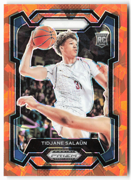 2024 Panini Prizm Draft Picks #82 Tidjane Salaun Prizms Orange Ice