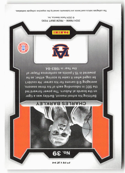 2024 Panini Prizm Draft Picks #39 Charles Barkley Prizms Orange Ice