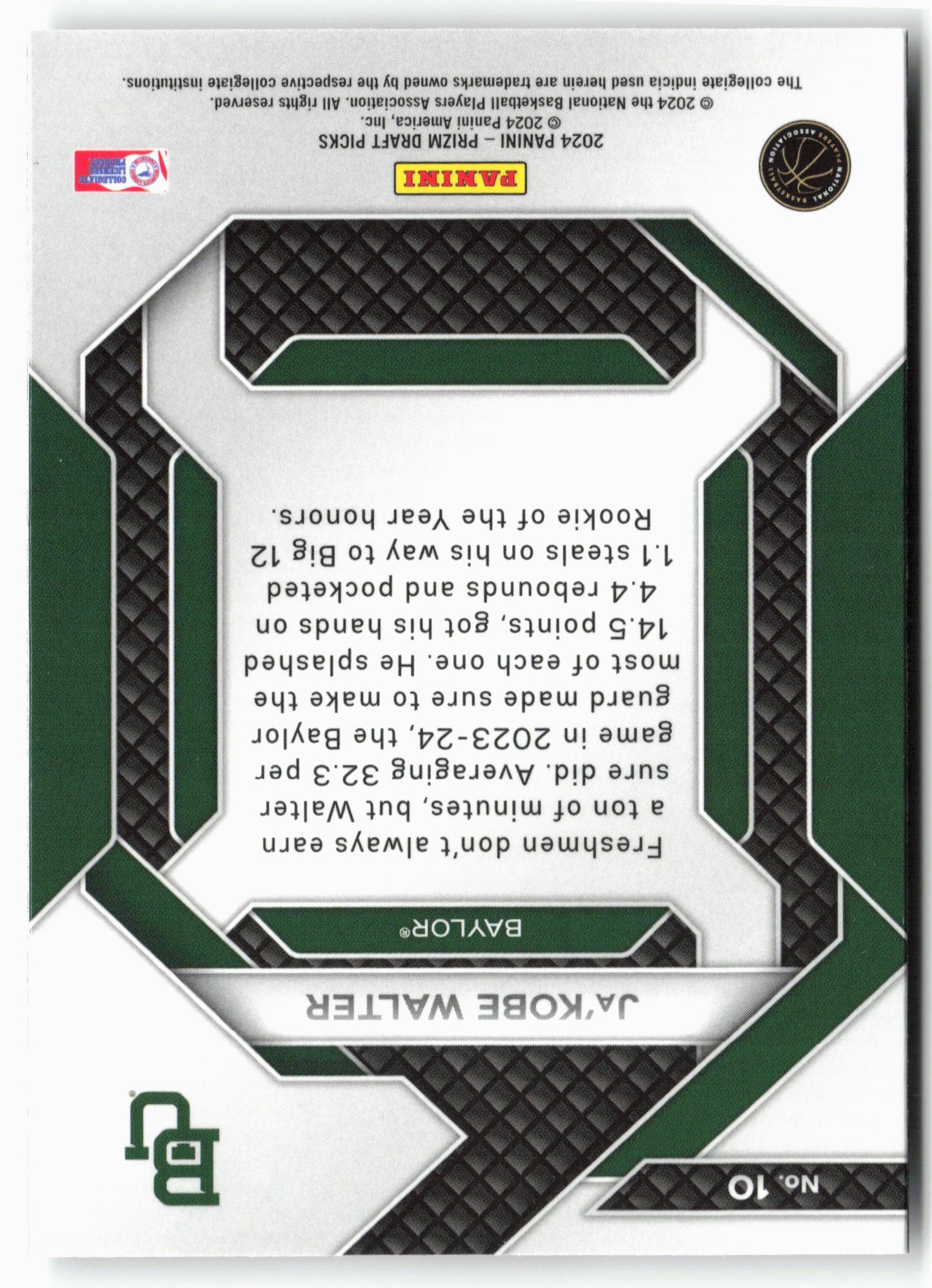 2024 Panini Prizm Draft Picks #10 Ja'Kobe Walter New Recruits