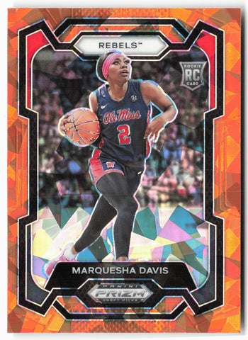 2024 Panini Prizm Draft Picks #96 Marquesha Davis Prizms Orange Ice