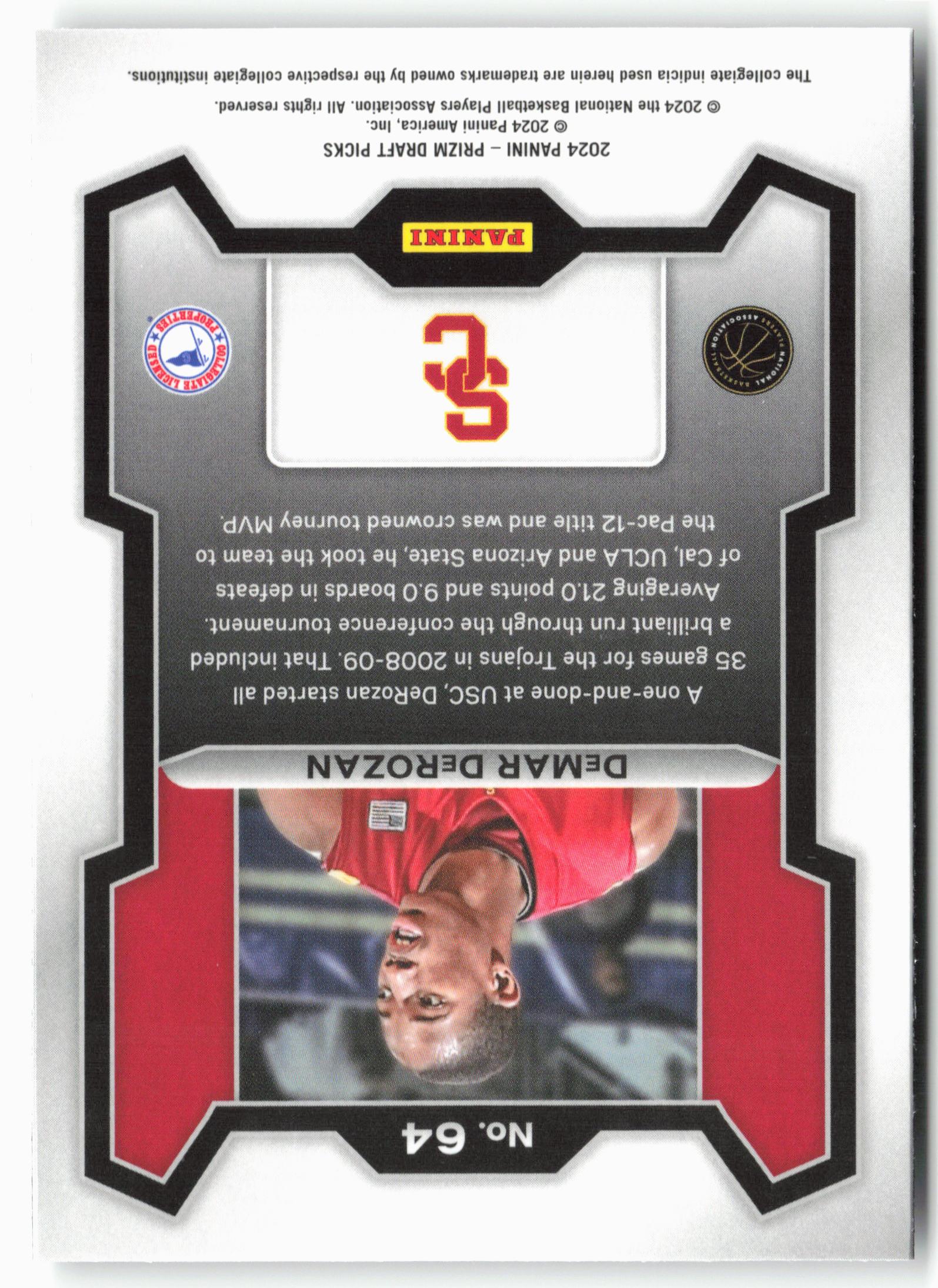 2024 Panini Prizm Draft Picks #64 DeMar DeRozan