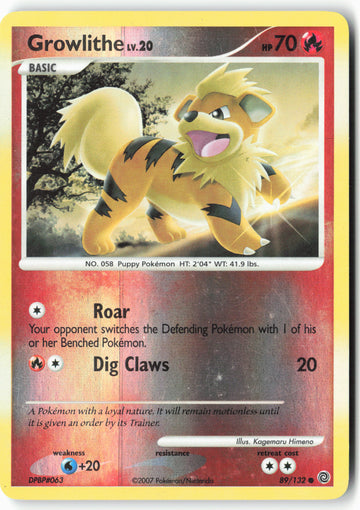 
Secret Wonders #89/132 Growlithe Reverse Holo