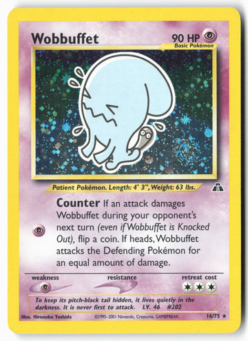 
Neo Discovery #16/75 Wobbuffet (16) Holo Swirl