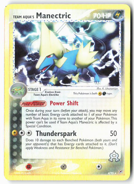 Team Magma vs Team Aqua #4/95 Team Aqua's Manectric Reverse Holo