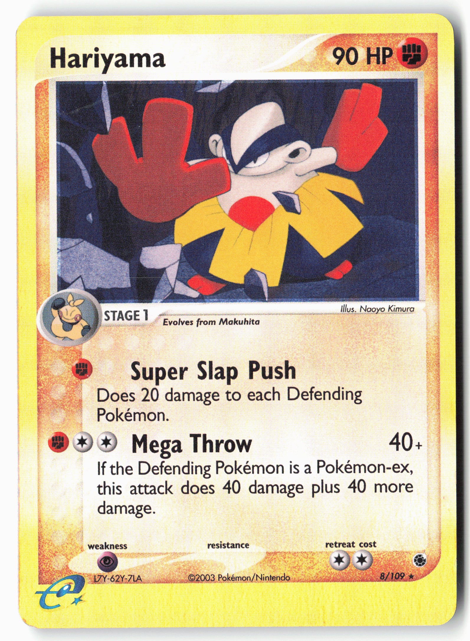 Ruby and Sapphire #8/109 Hariyama Reverse Holo