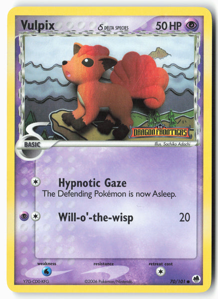 Dragon Frontiers #70/101 Vulpix (Delta Species) Holo Stamped