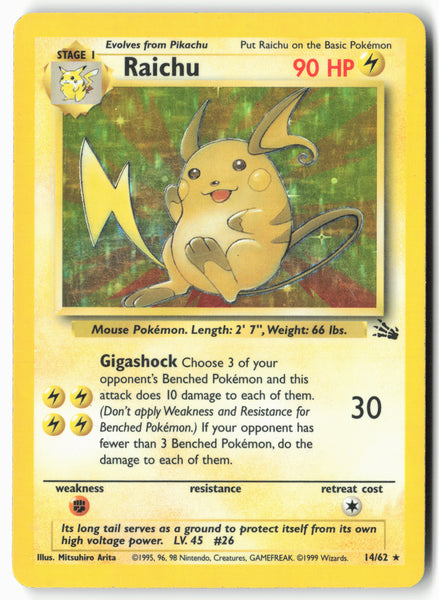 Fossil #14/62 Raichu (14) Holo