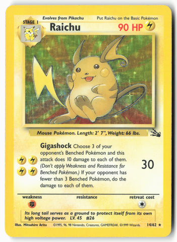 Fossil #14/62 Raichu (14) Holo