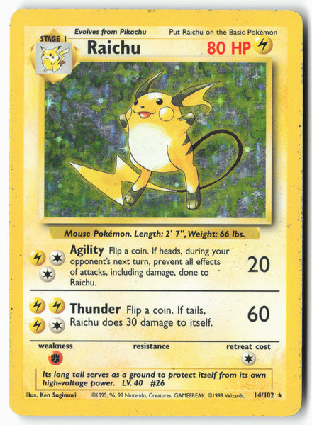 Base Set #014/102 Raichu Holo