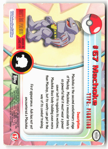 Machoke Pokemon Card Topps #67