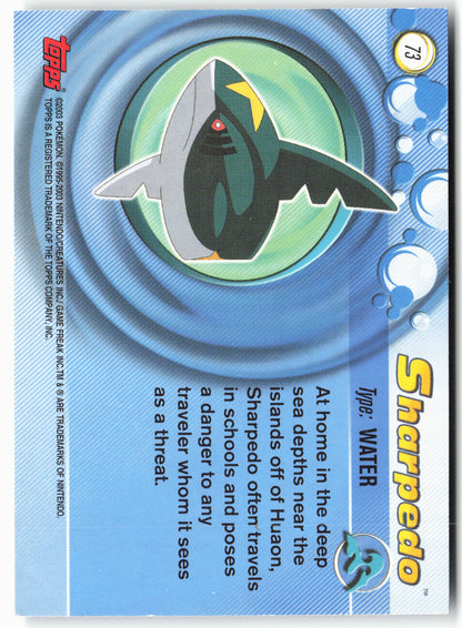 Topps #73 Sharpedo Pokémon - Holo - clycp