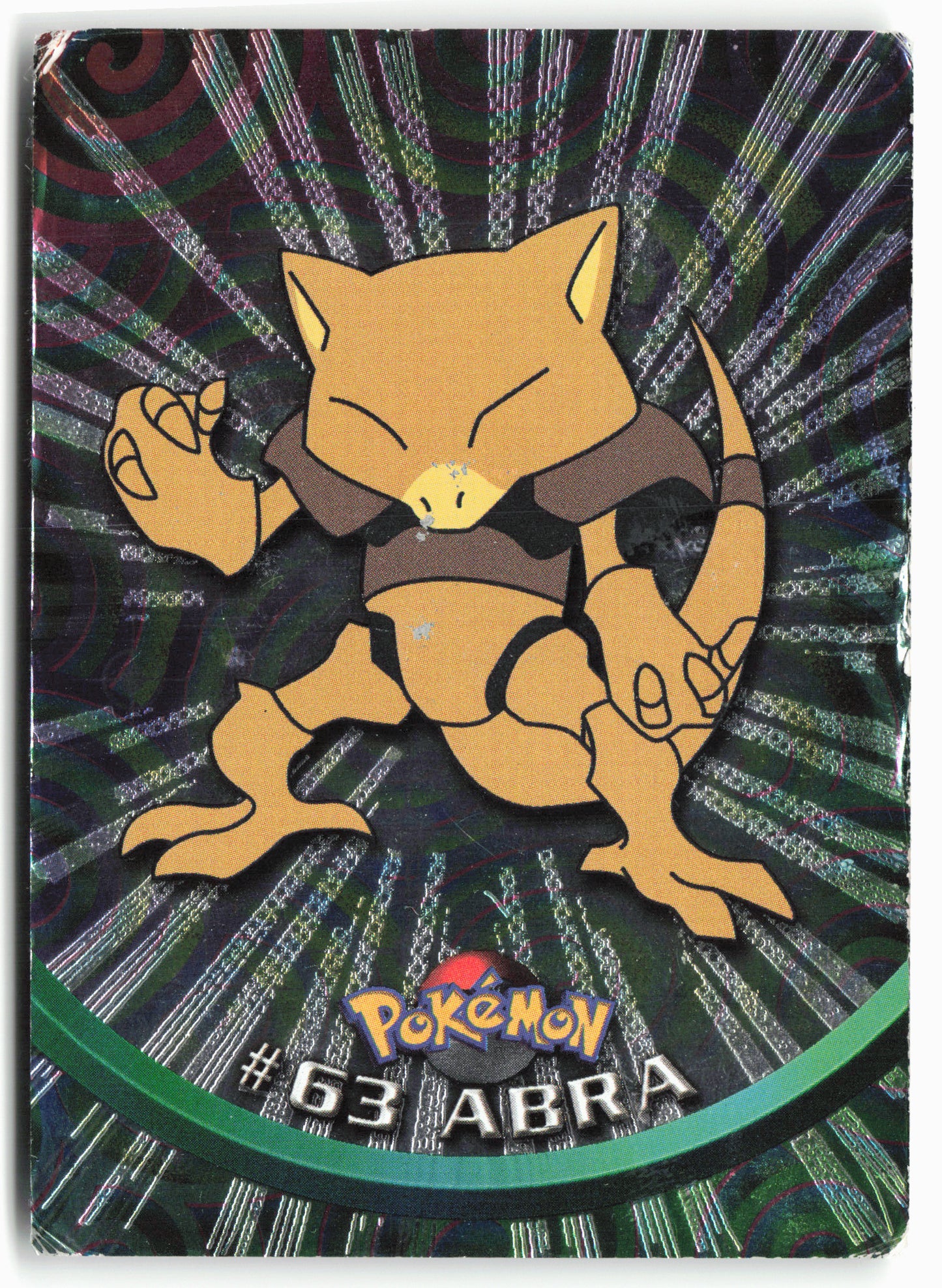 Topps #63 Abra Pokémon - Holo - clyk1 - Heavy DMG
