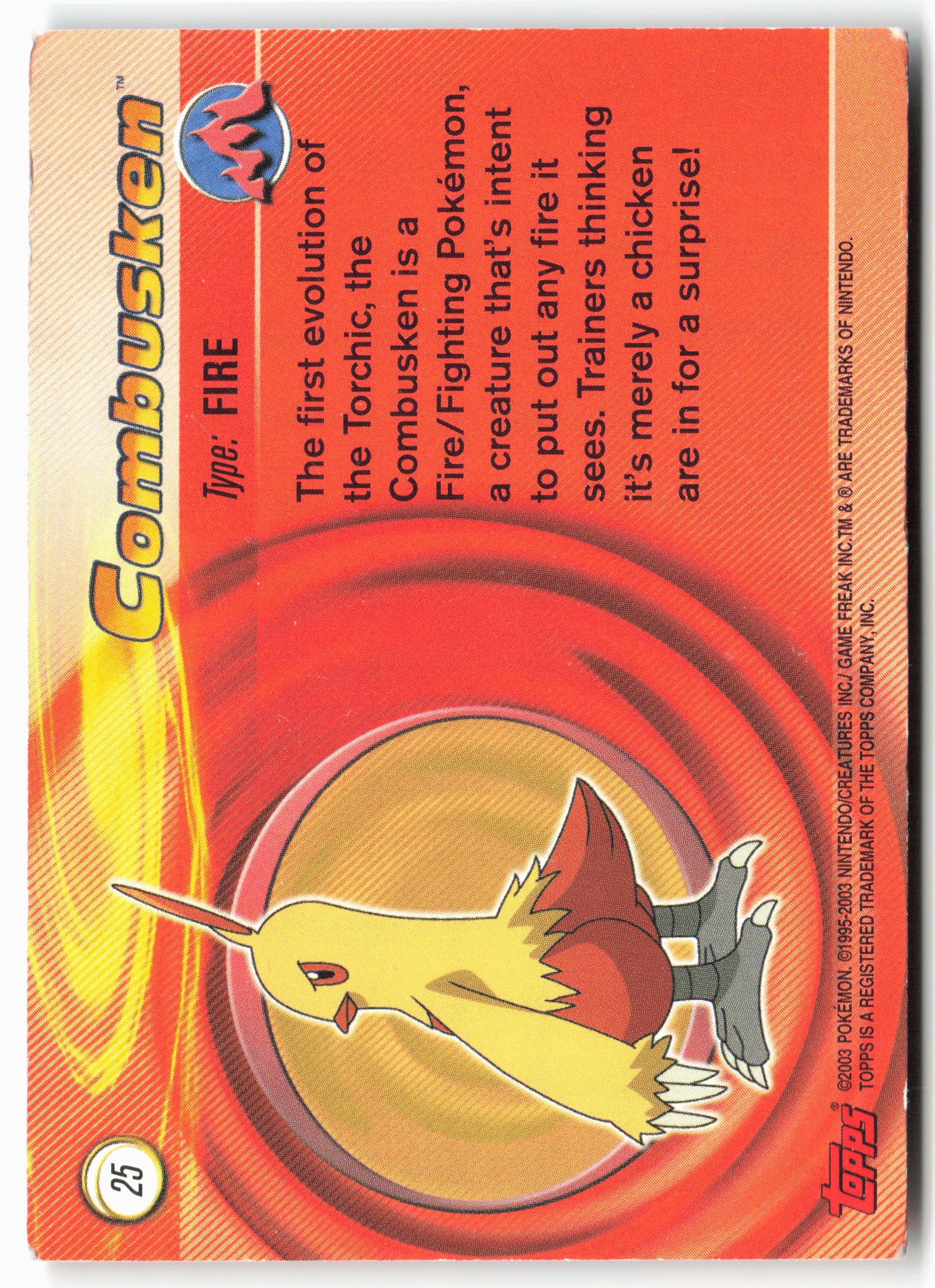 Advanced #25 Combusken Pokémon - Non-Holo - clymw