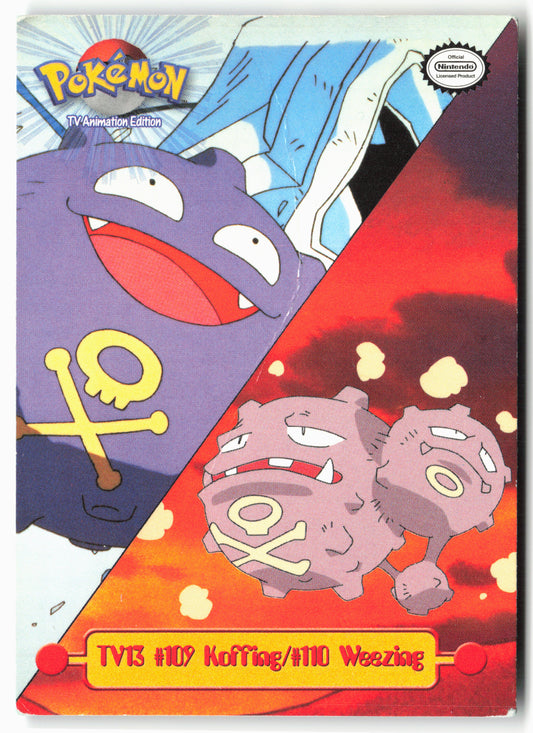 TV Animation Edition TV13 #109 Koffing/#110 Weezing Pokémon - Non-Holo - DMG