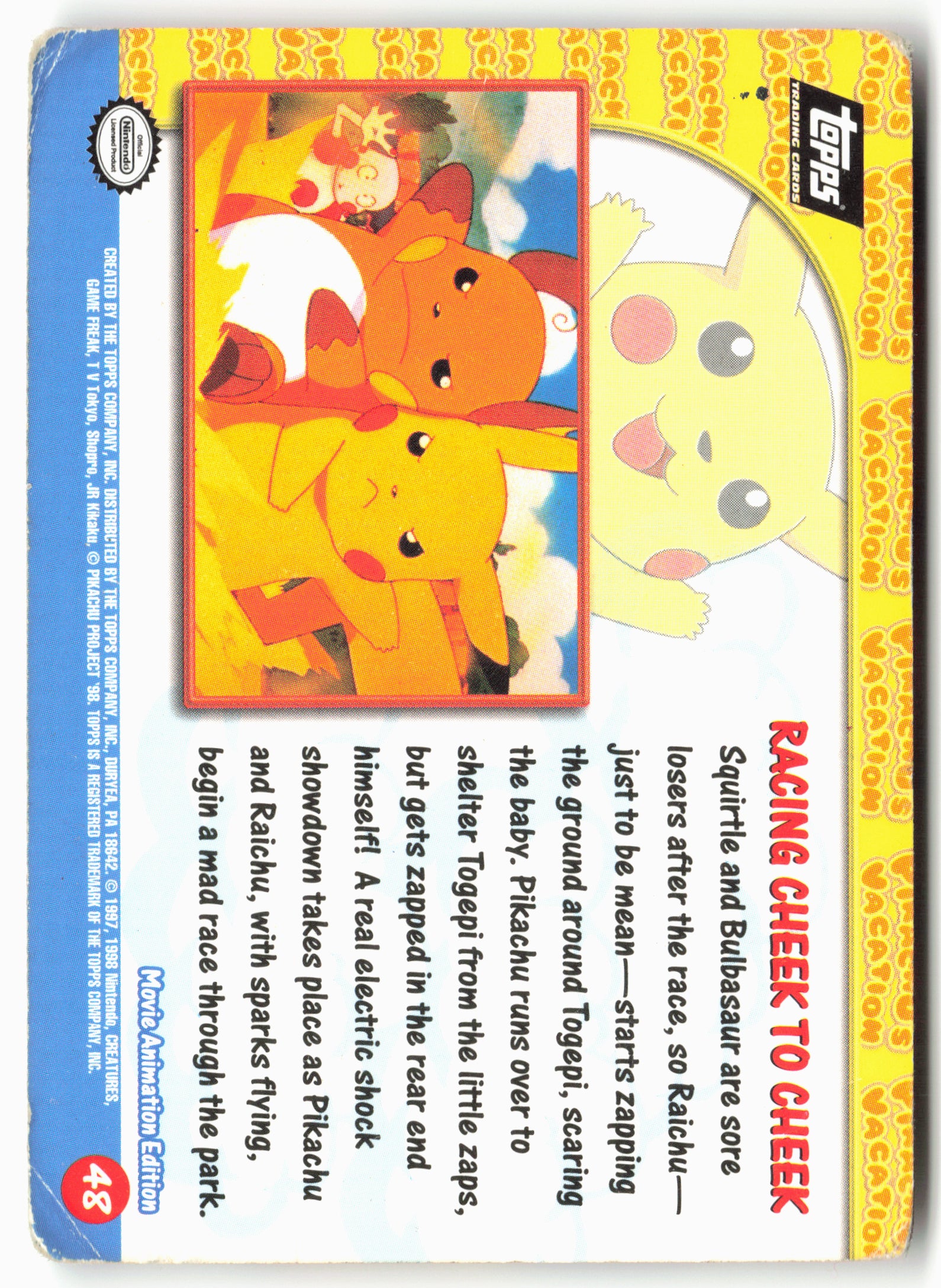 Pikachu's Vacation #48 Racing Cheek to Cheek Pokémon - Non-Holo - clynn