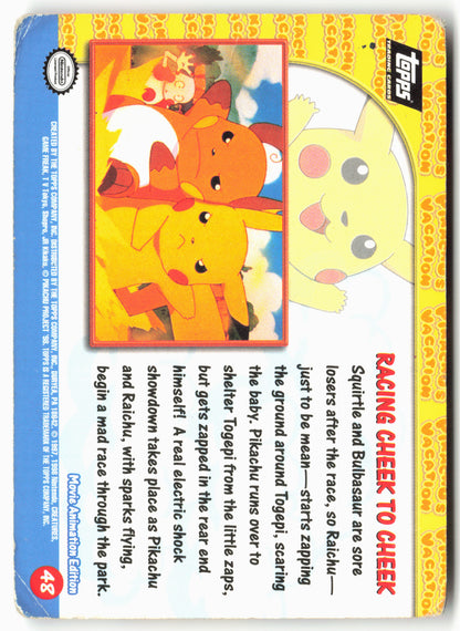 Pikachu's Vacation #48 Racing Cheek to Cheek Pokémon - Non-Holo - clynn