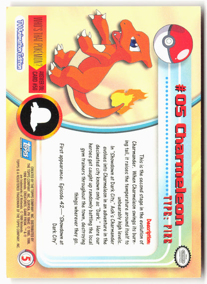Topps #05 Charmeleon Pokémon - Non-Holo - clynu