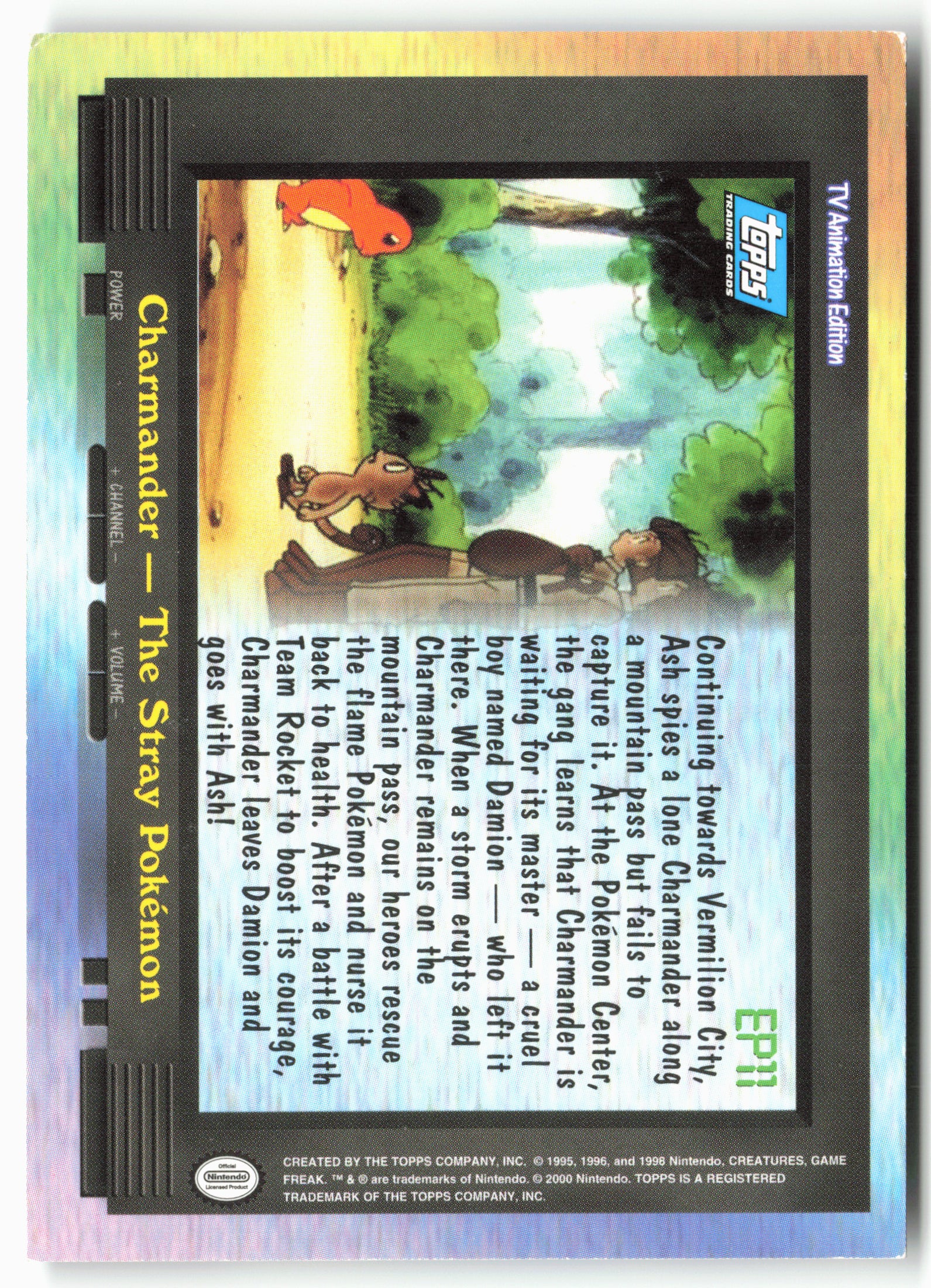 Topps EP11 Charmander - The Stray Pokémon Pokémon - Non-Holo - clyor