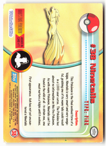 Topps #38 Ninetails Pokémon - Non-Holo - clypb