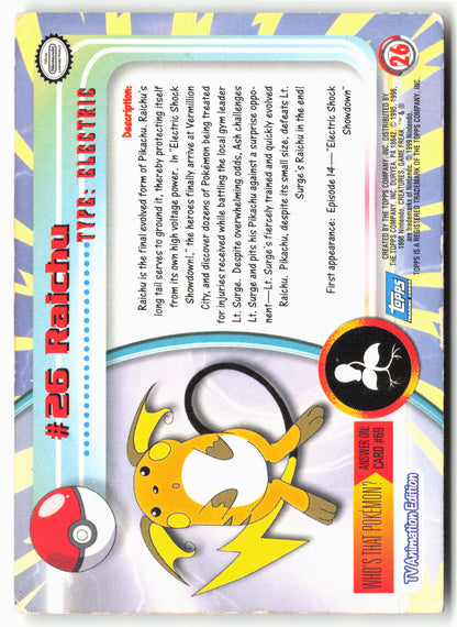 Topps #26 Raichu Pokémon - Non-Holo - clypi
