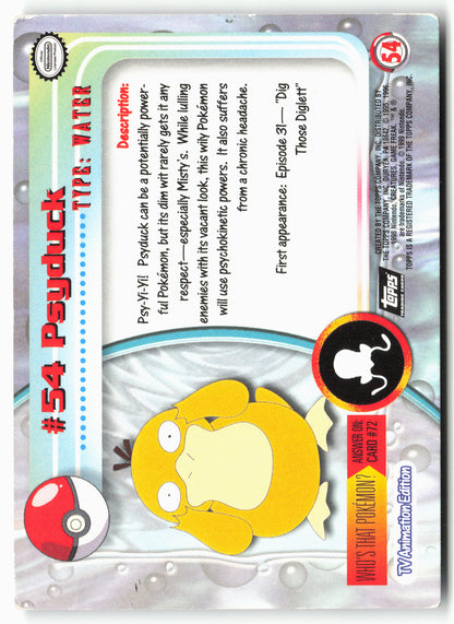 Topps #54 Psyduck Pokémon - Non-Holo - clypj