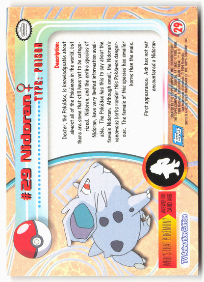 Topps #29 Nidoran Pokémon - Non-Holo - clypk